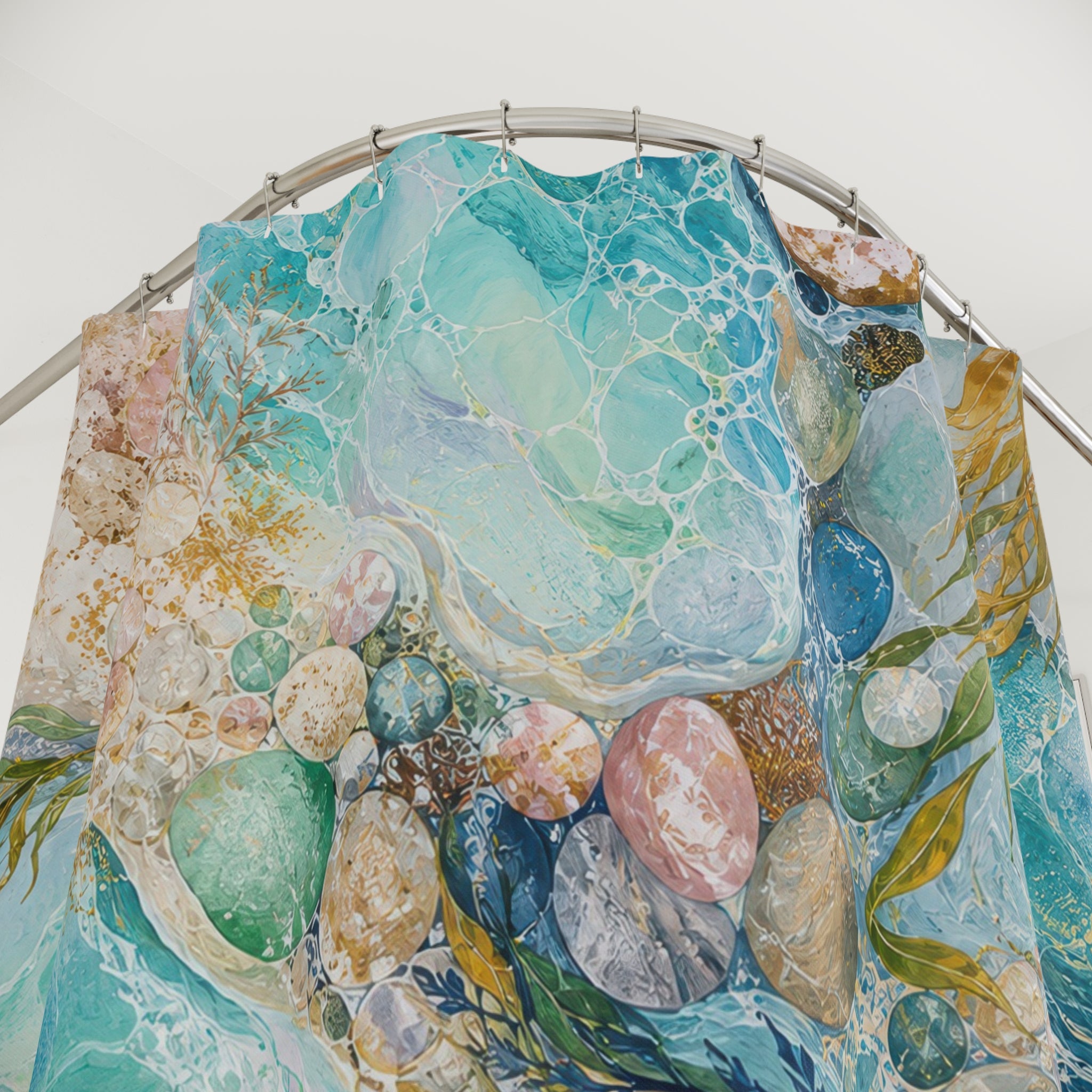 Opal Tide Pools Shower Curtain