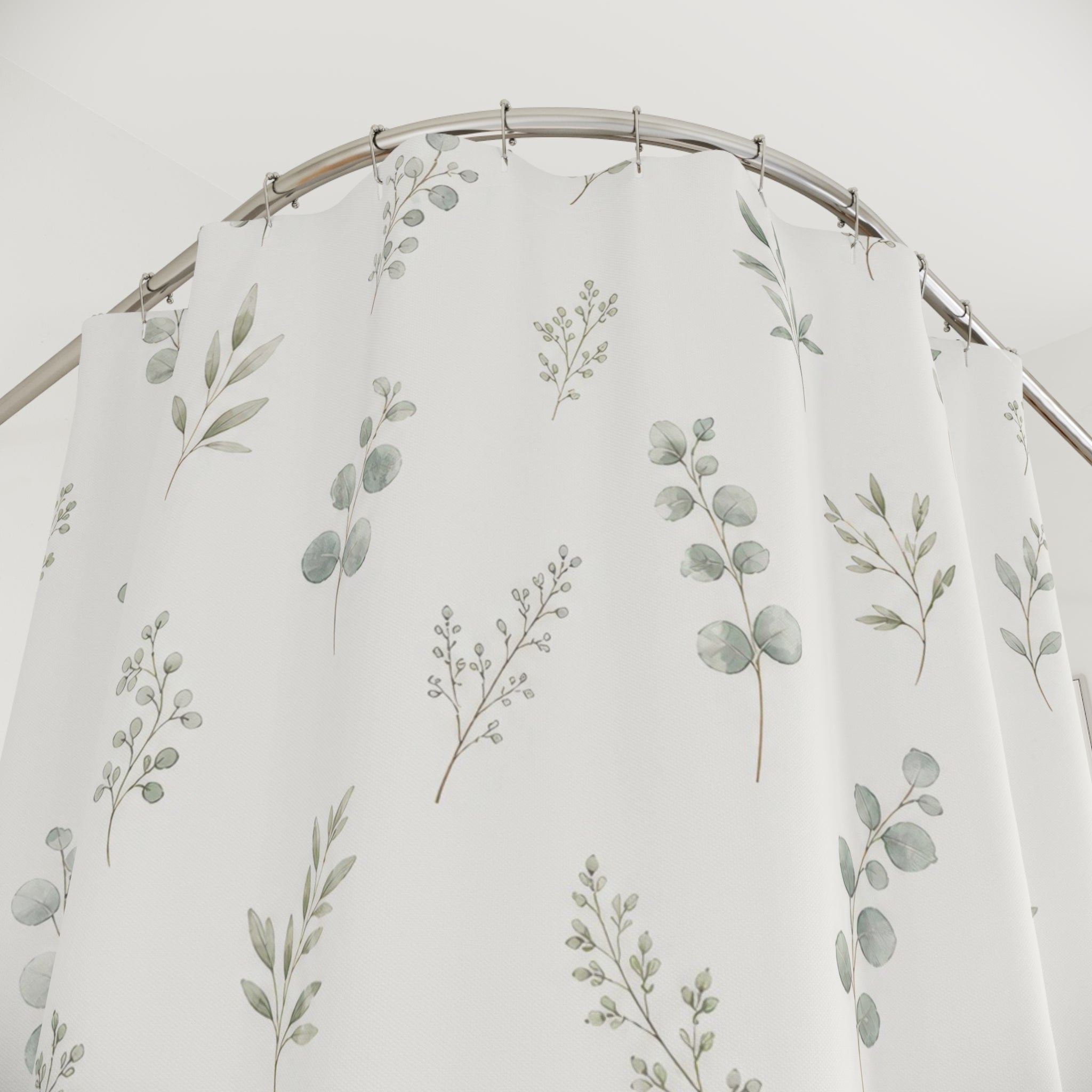 Tiny Sage Sprig Shower Curtain