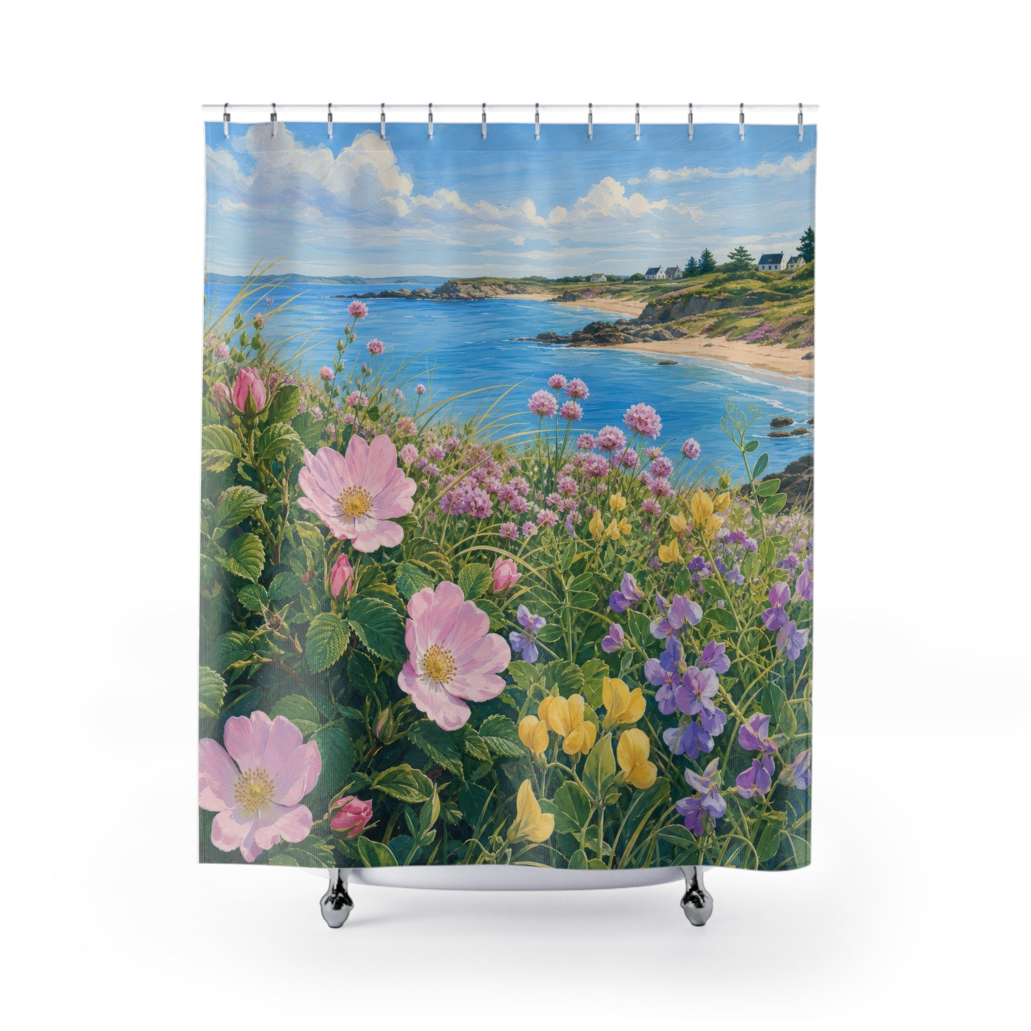 Spring Dune Wildflower Shower Curtain