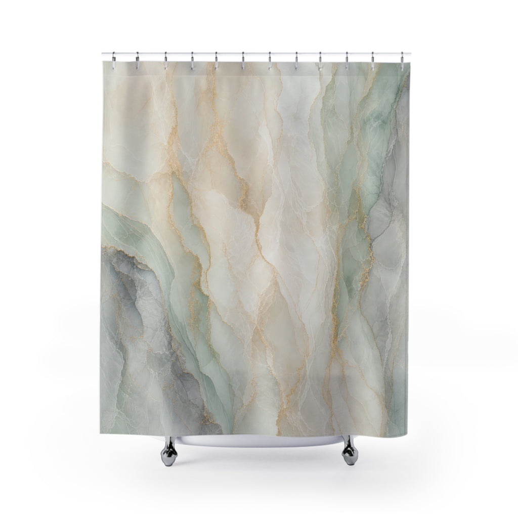 Soft Marble Abstract Shower Curtain
