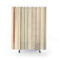 Cream Tan Sparse Diamond Pinstripe Shower Curtain