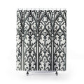Black White Cathedral Arch Shower Curtain