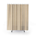 Brown Cream Pinstripe Shower Curtain
