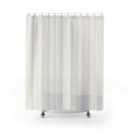 Dense Cream Beige Pinstripe Shower Curtain