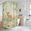 Woodland Animals Shower Curtain – Pastel Storybook