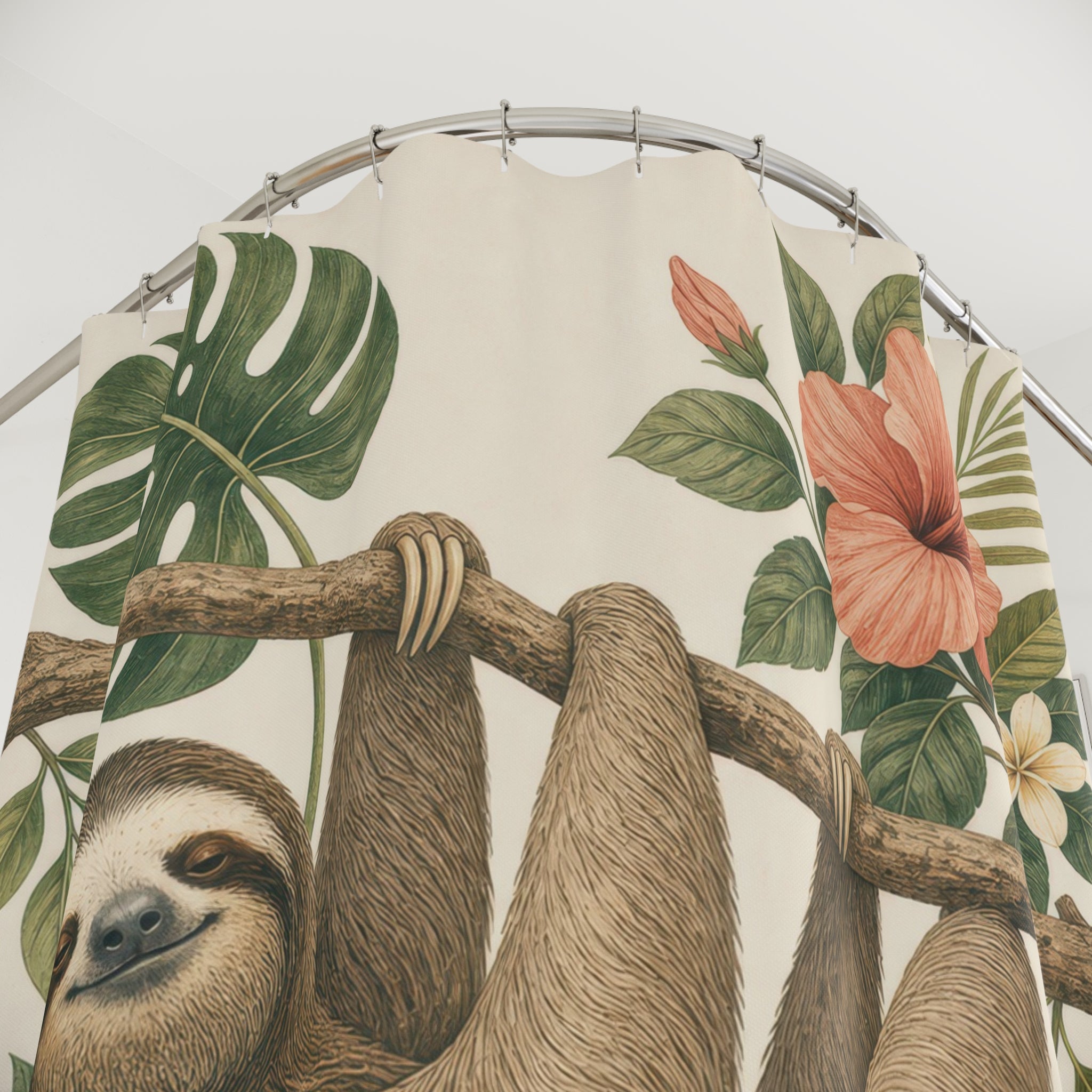 Tropical Sloth Shower Curtain