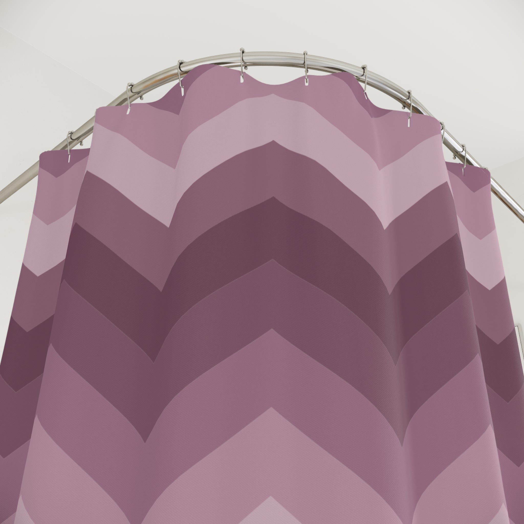 Mauve Shower Curtain: Bargello Zigzag