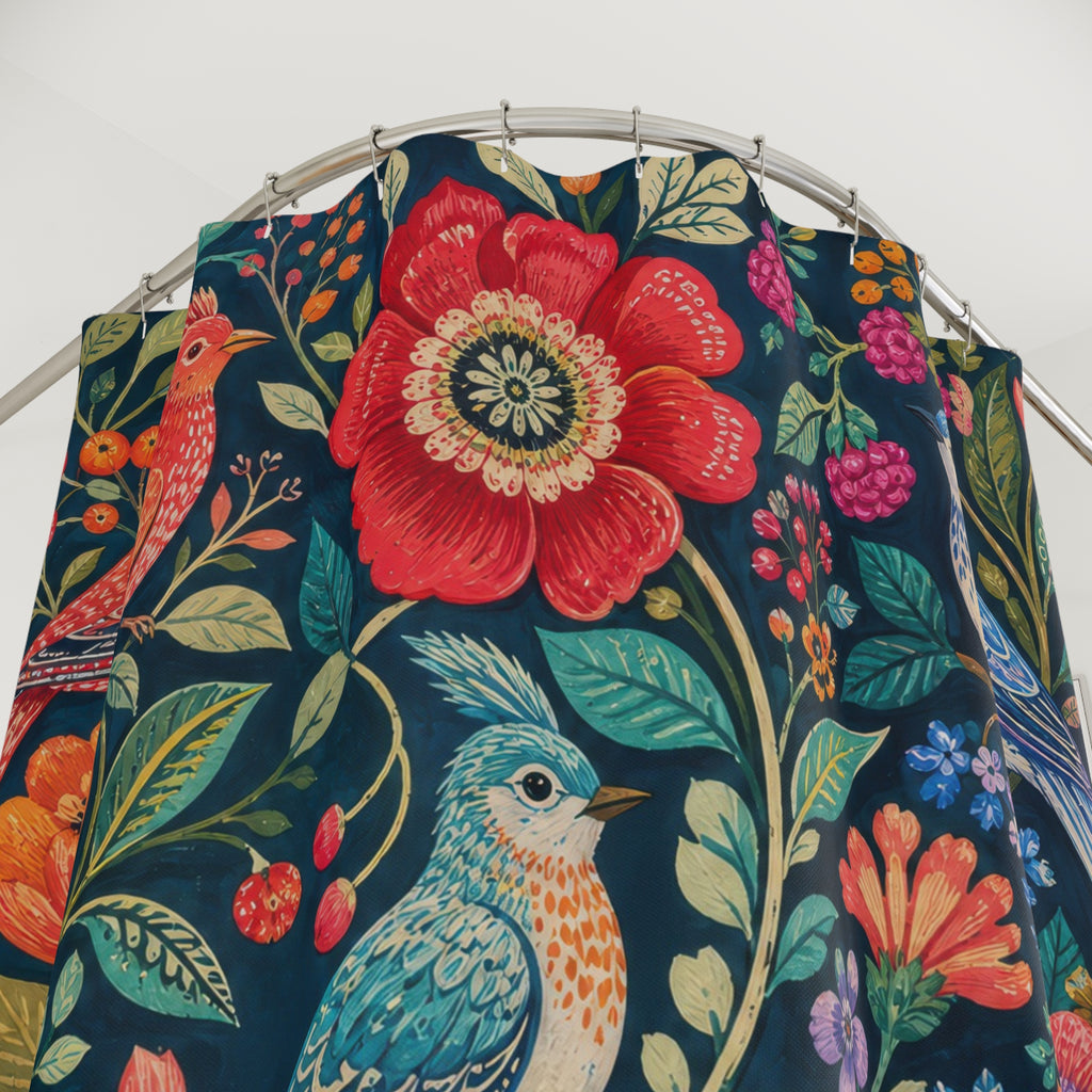 Colorful Folk Garden Shower Curtain
