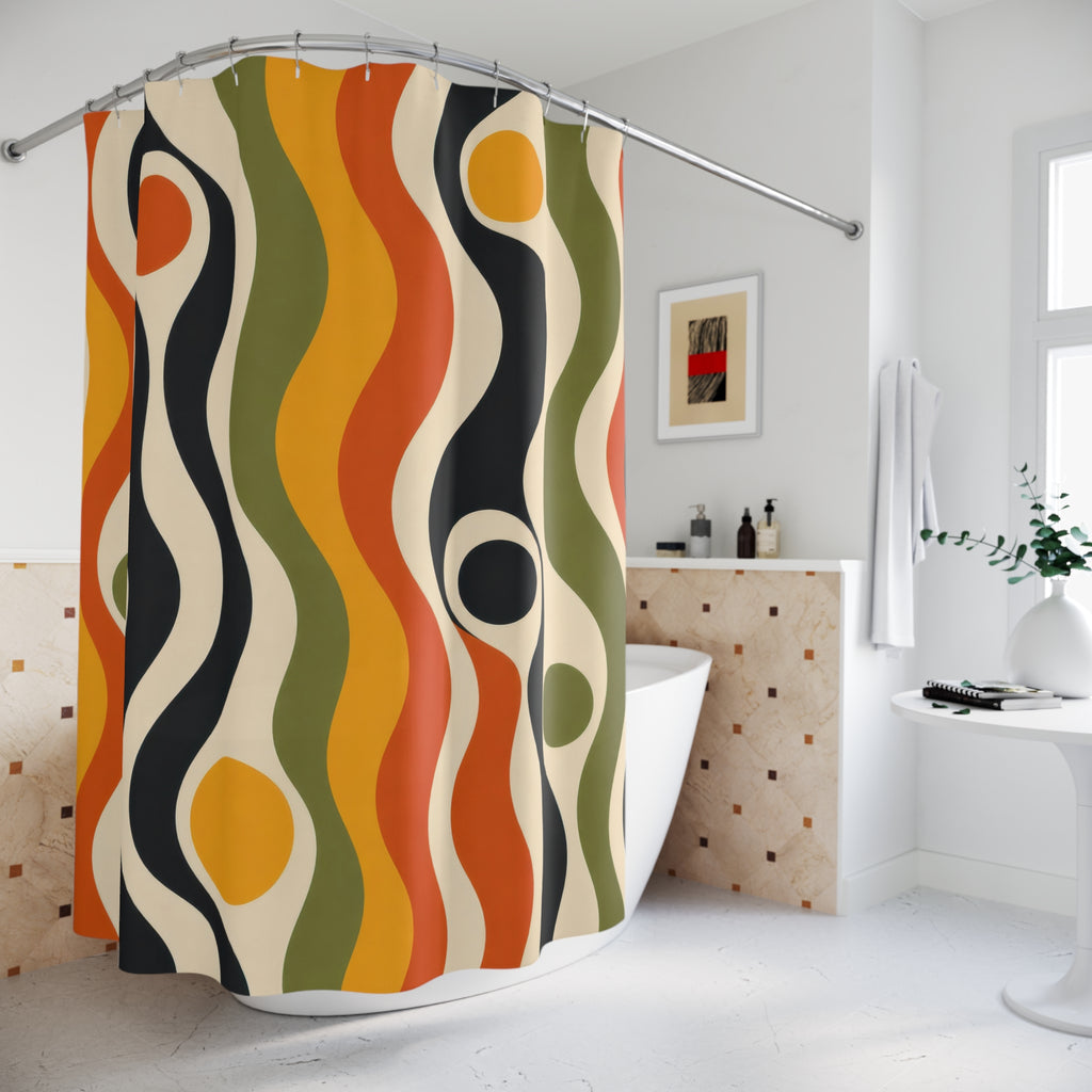Retro 60s Mid Century Shower Curtain