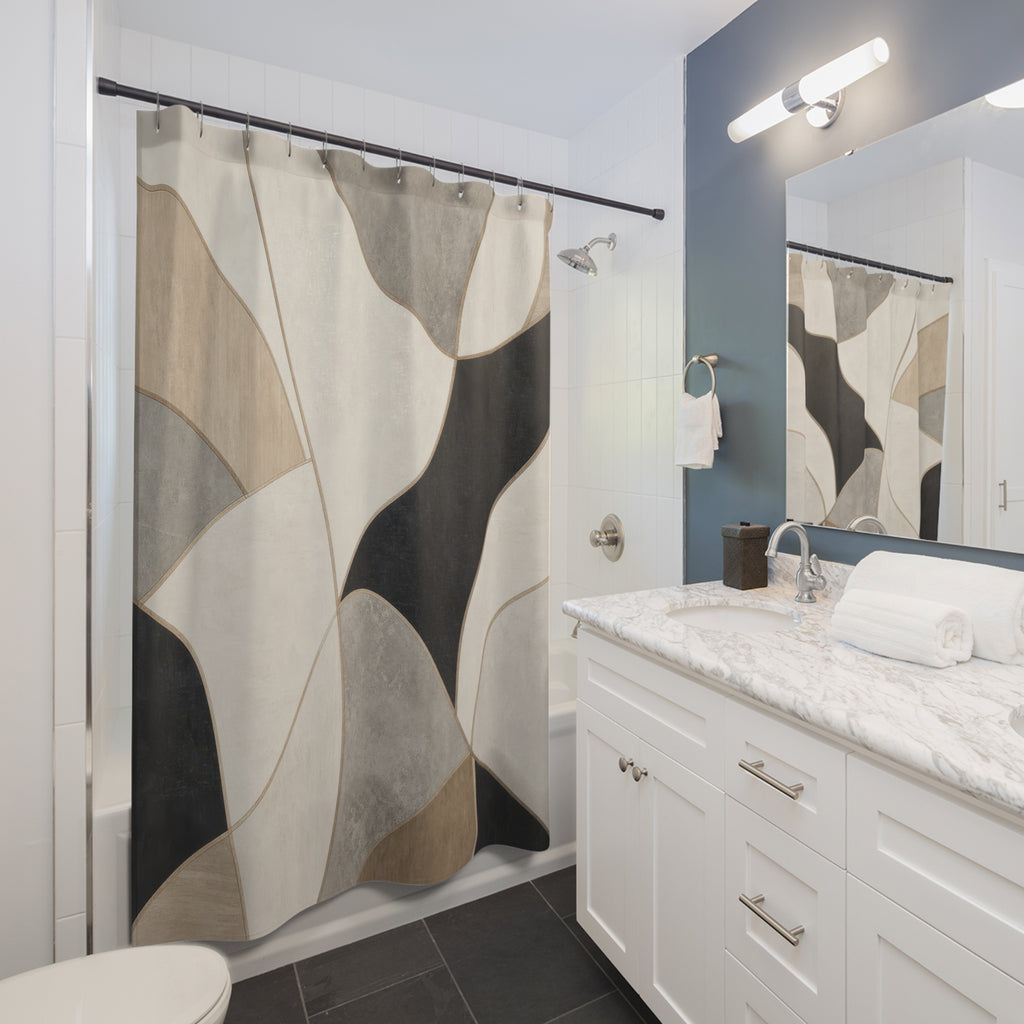 Geometric Abstract Shower Curtain