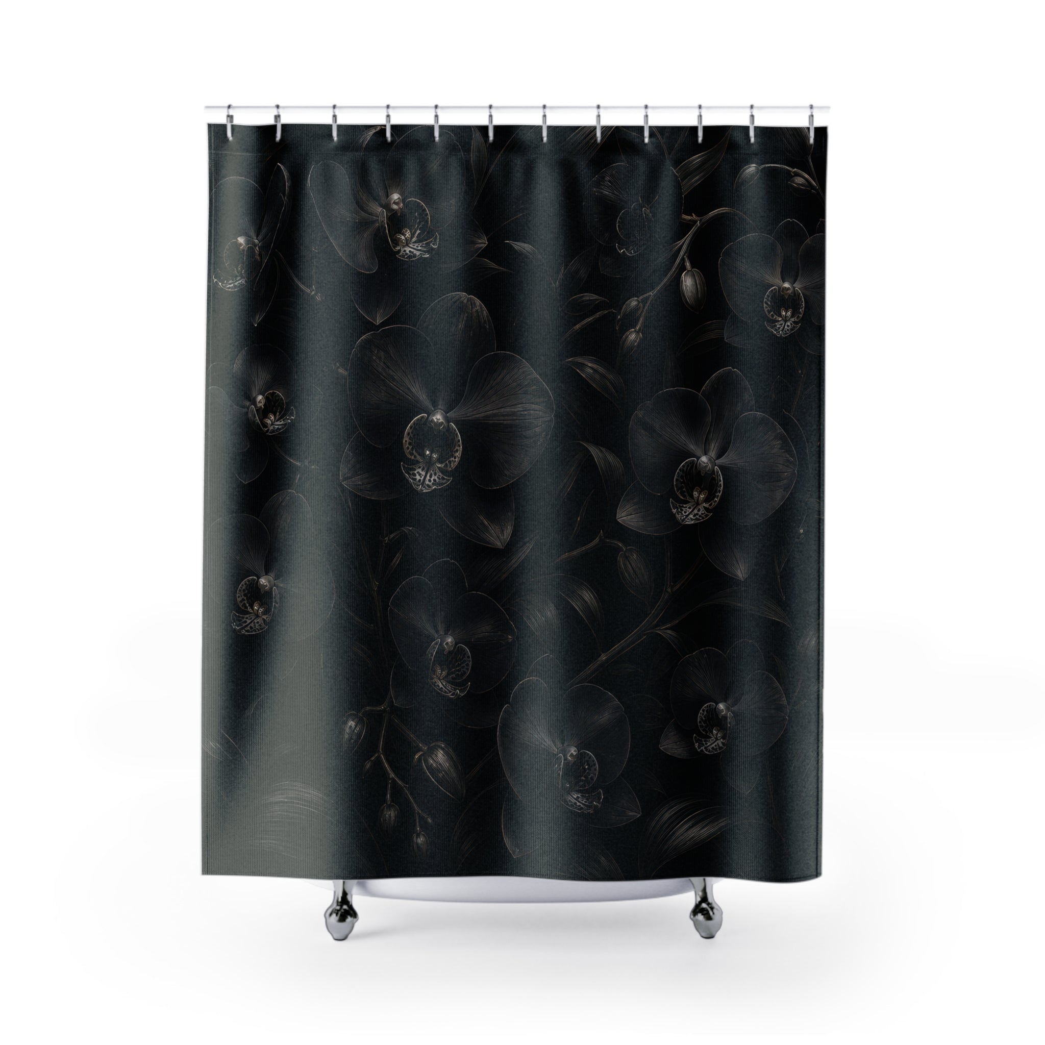 Gothic Orchid Flower Shower Curtain
