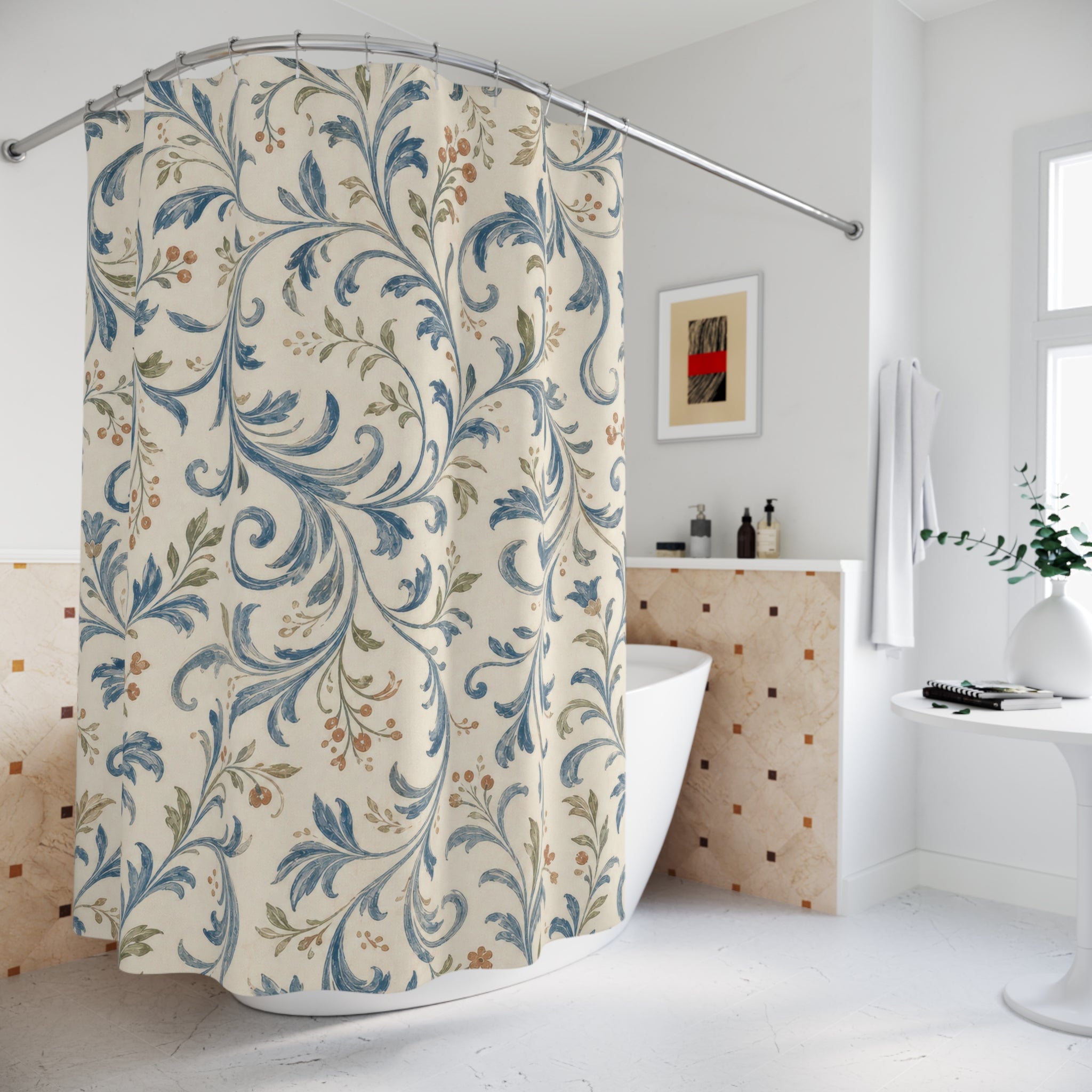 Vintage Botanical Vine Shower Curtain