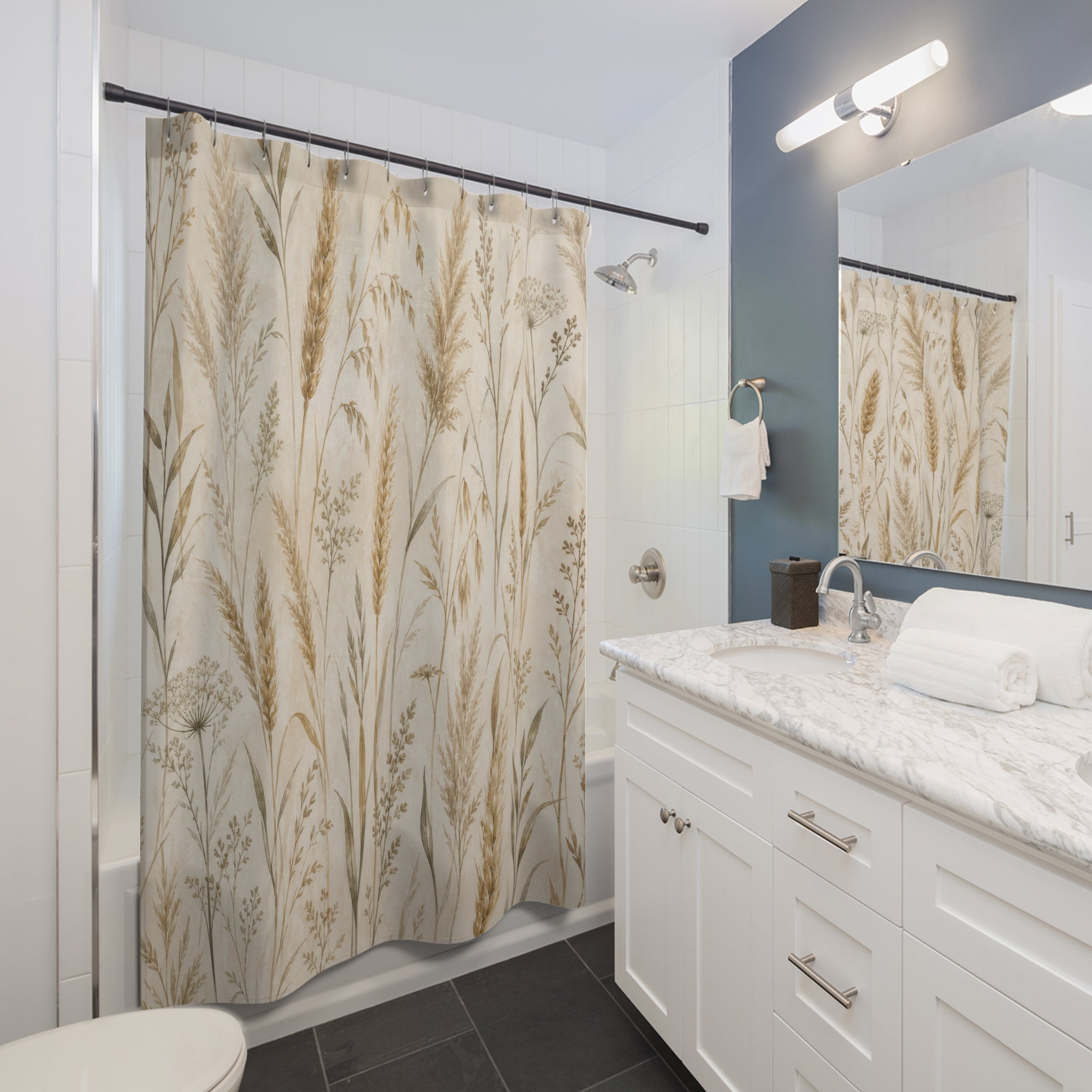 Wheat Grass Botanical Shower Curtain