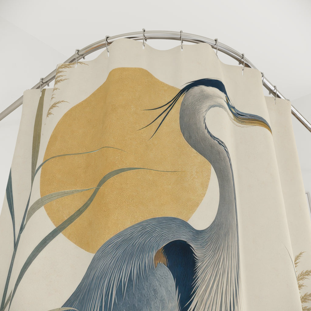 Bird Heron Shower Curtain