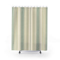 Mint Cream Vertical Stripe Shower Curtain