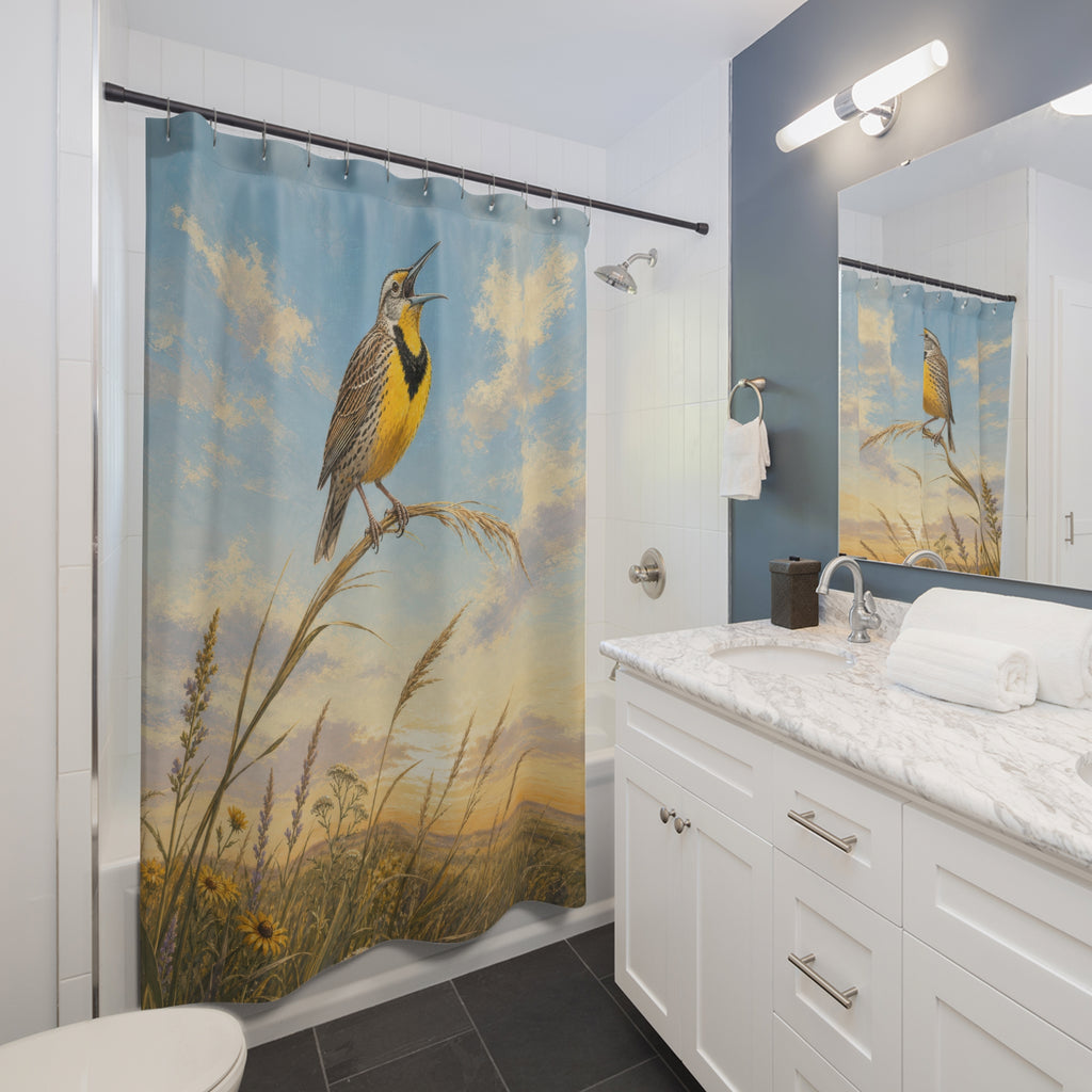 Meadowlark Prairie Dawn Shower Curtain