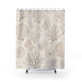 Off White Seashell Coral Shower Curtain