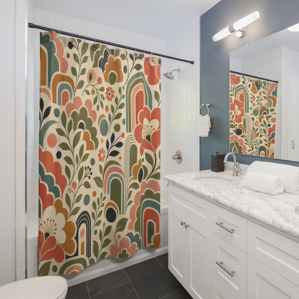 Retro Chic Shower Curtain