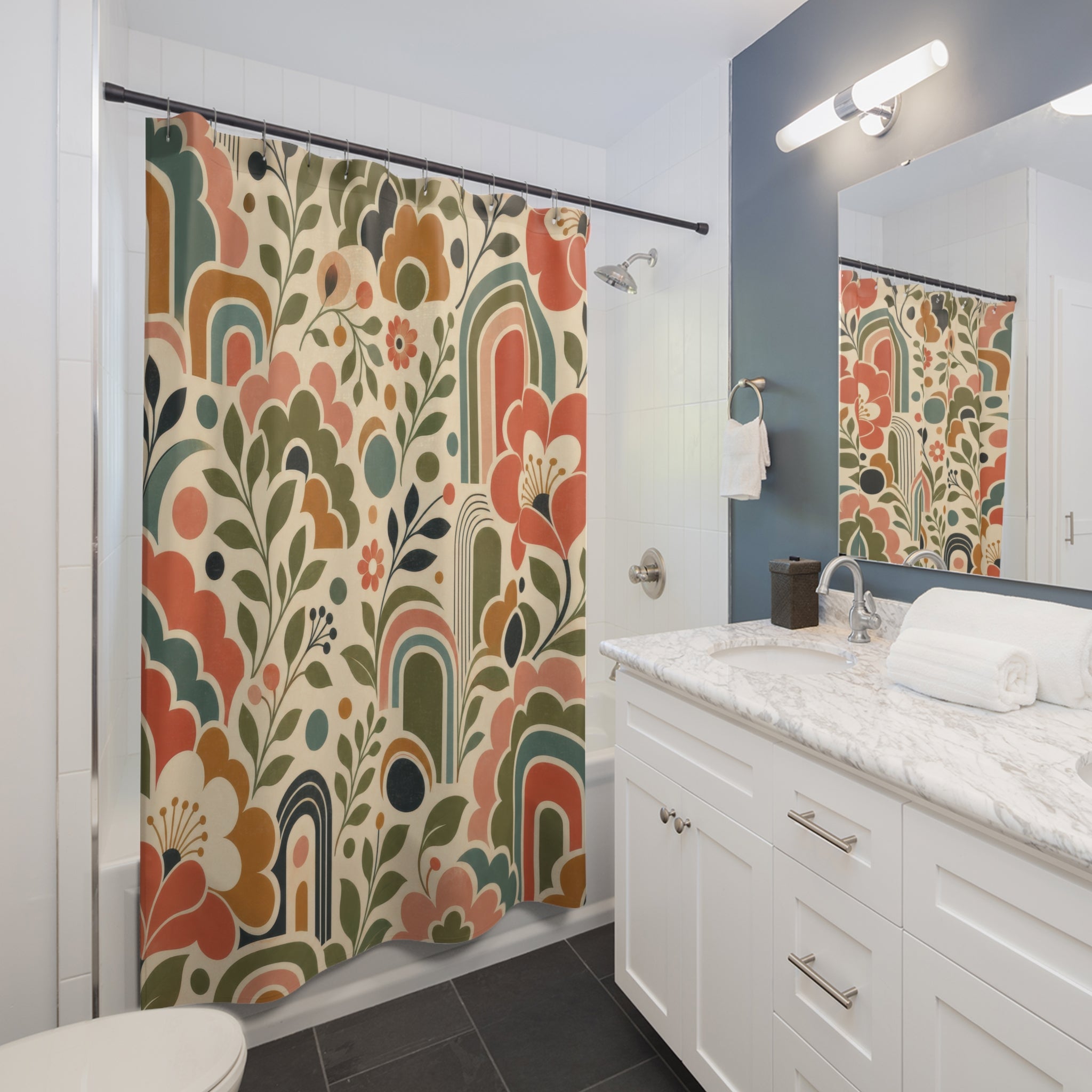 Retro Chic Shower Curtain