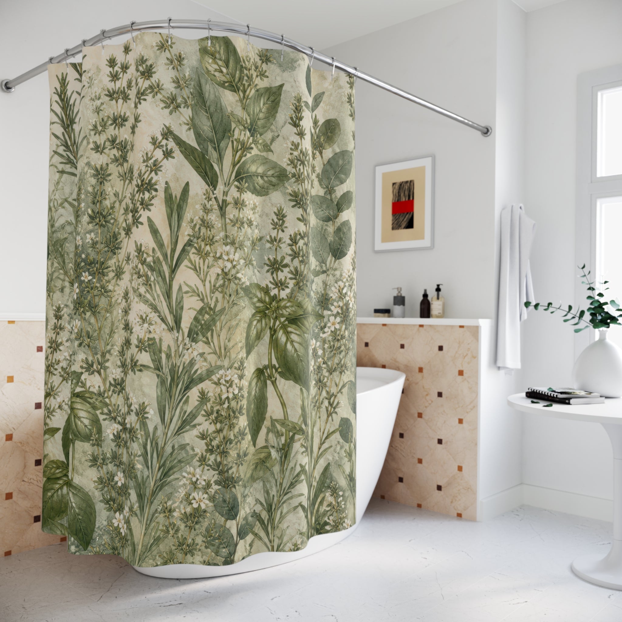 Sage Green Shower Curtain