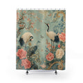 Antique Chinoiserie Crane Shower Curtain