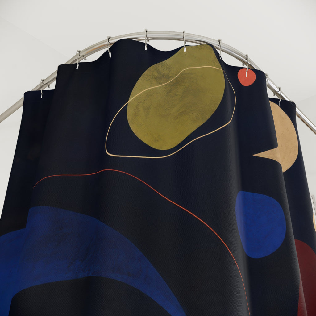 Midnight Orbit Designer Shower Curtain