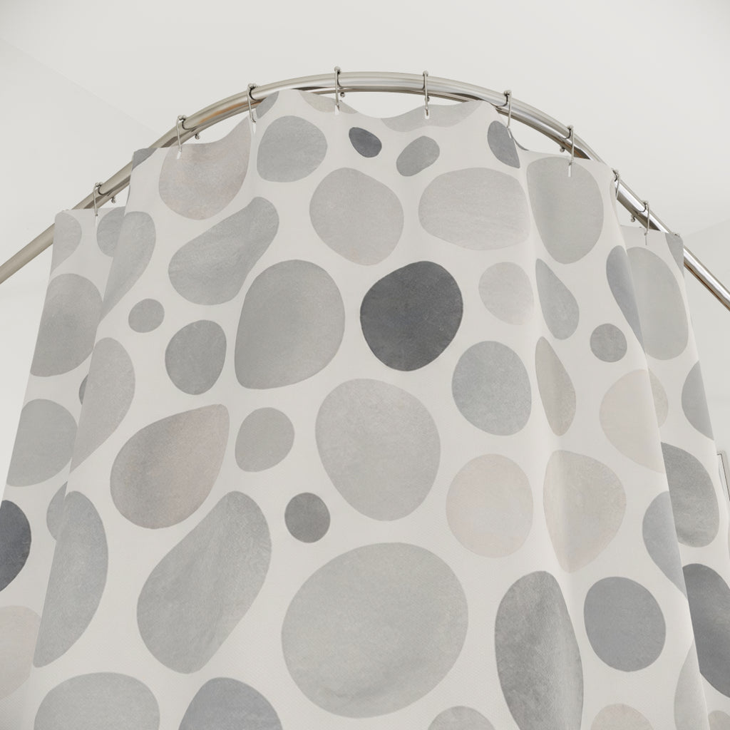 Modern Dot Circle Shower Curtain