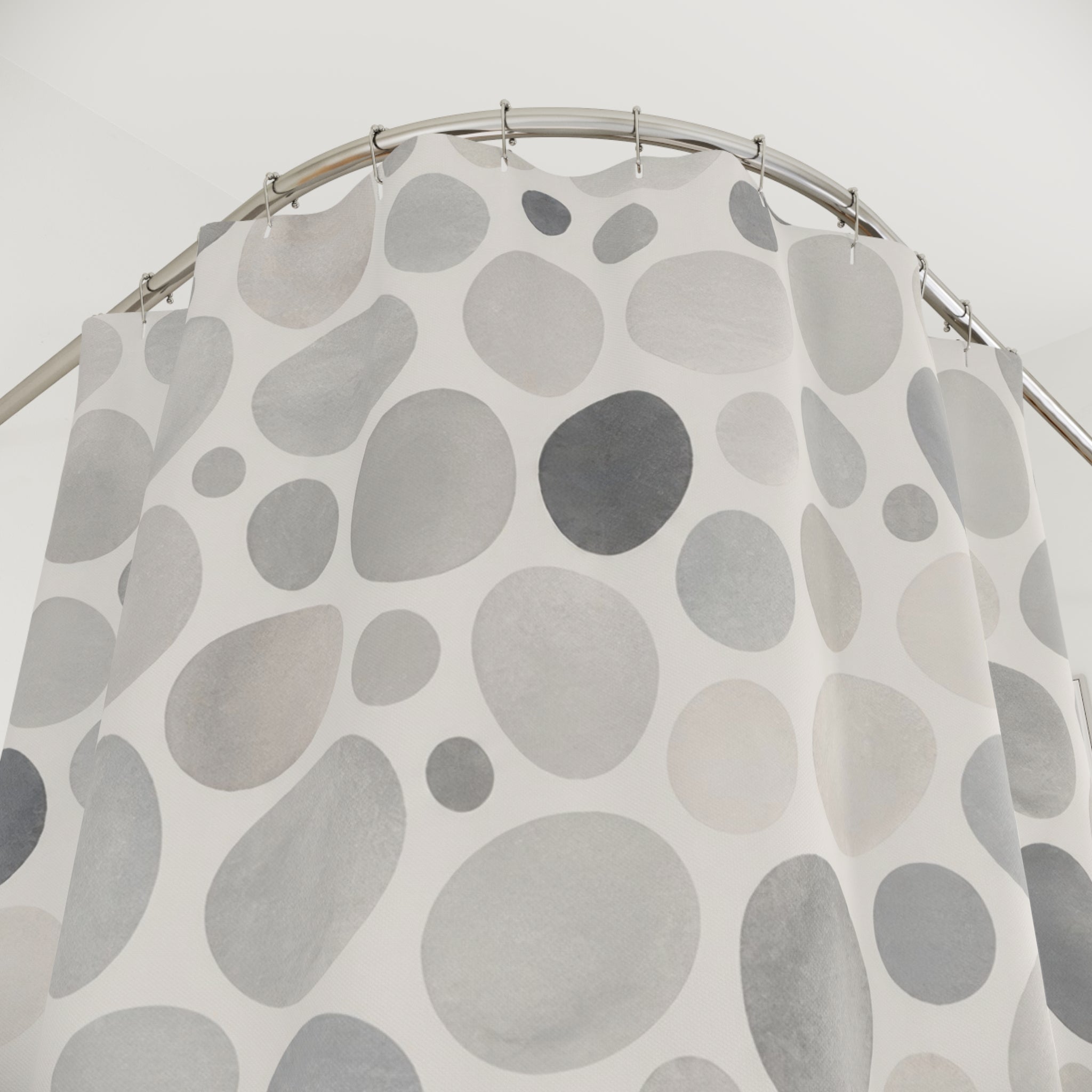 Modern Dot Circle Shower Curtain