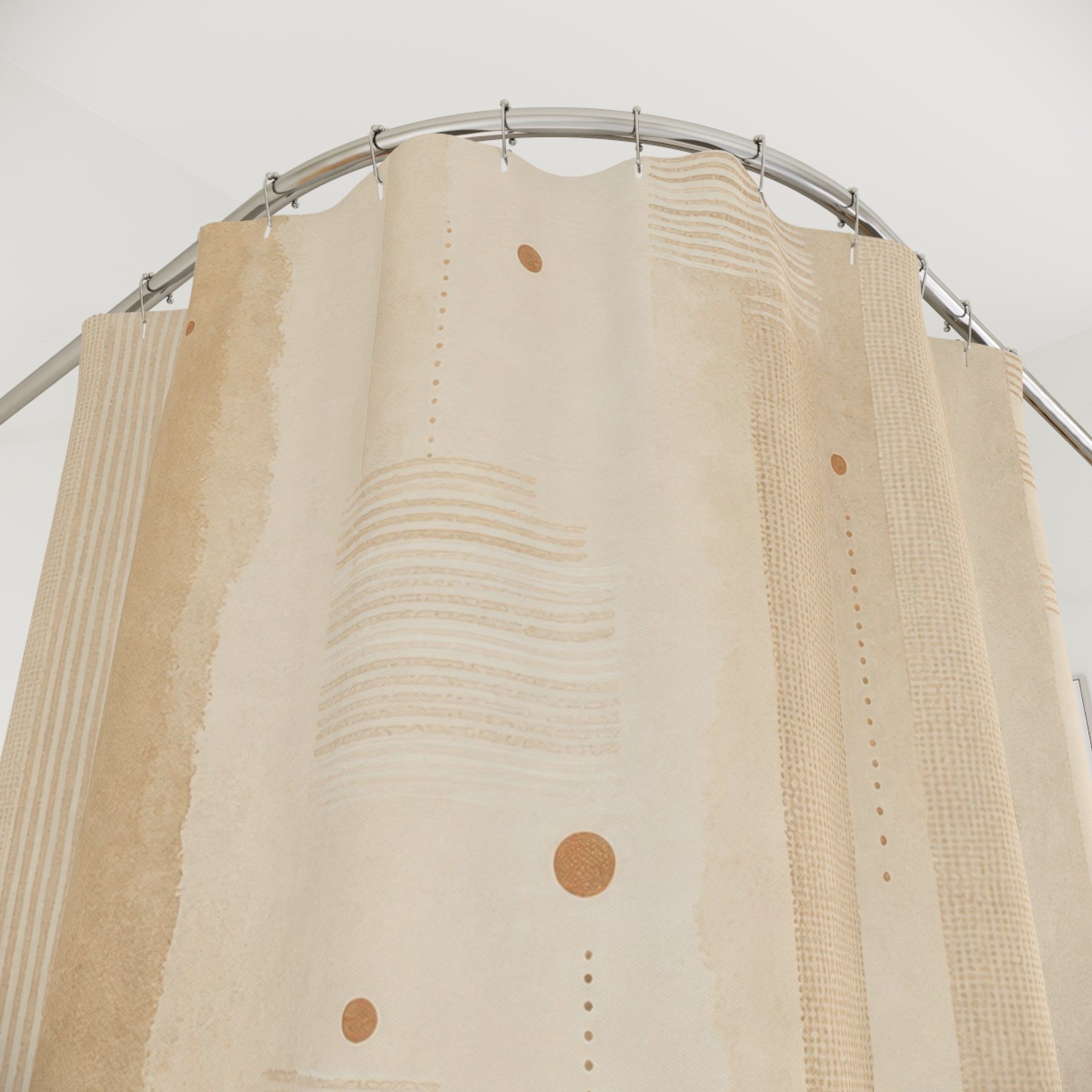Beige Ombre Cream Shower Curtain