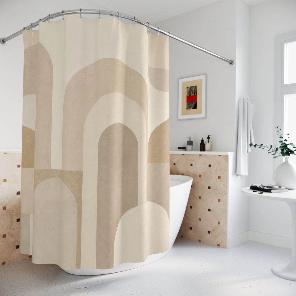 Abstract Arch Geometric Shower Curtain