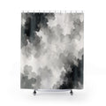 Black White Watercolor Cloud Shower Curtain