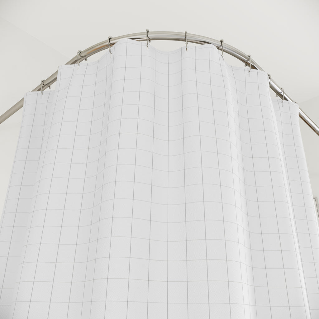 Black and White Tattersall Shower Curtain