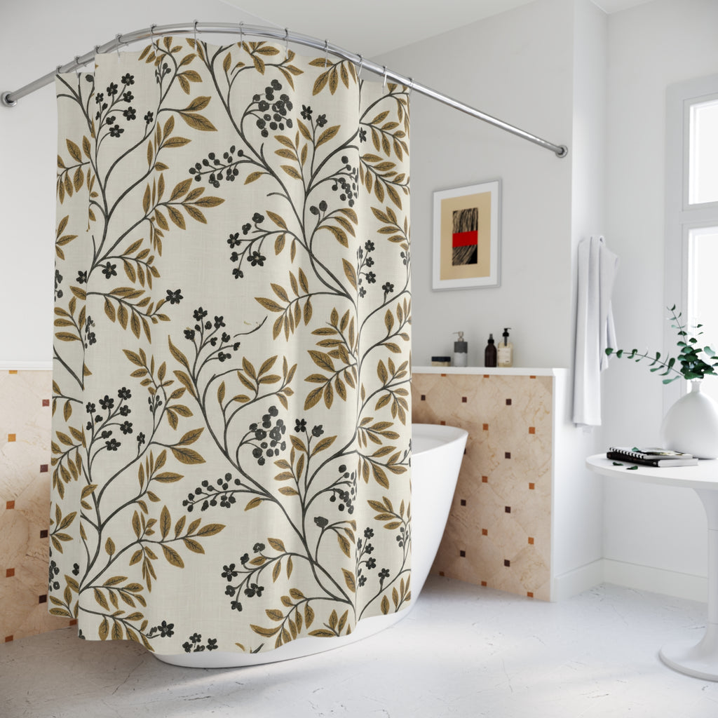 Vintage Botanical Trailing Vine Shower Curtain