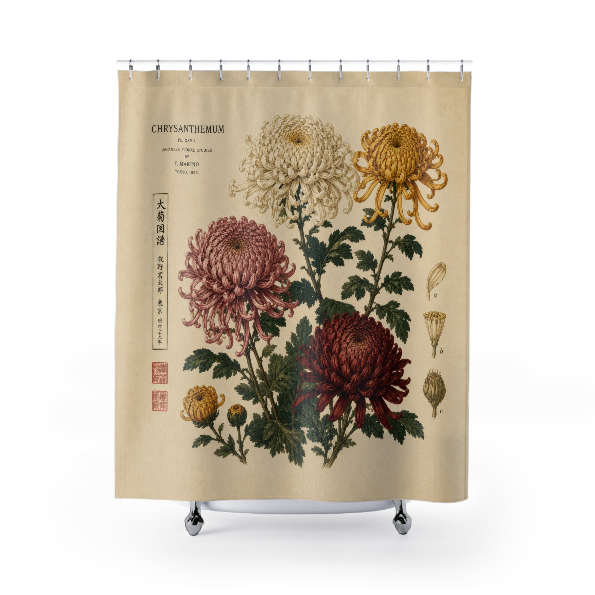 Vintage Floral Shower Curtain
