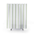 Ticking Stripe Sage Green Shower Curtain