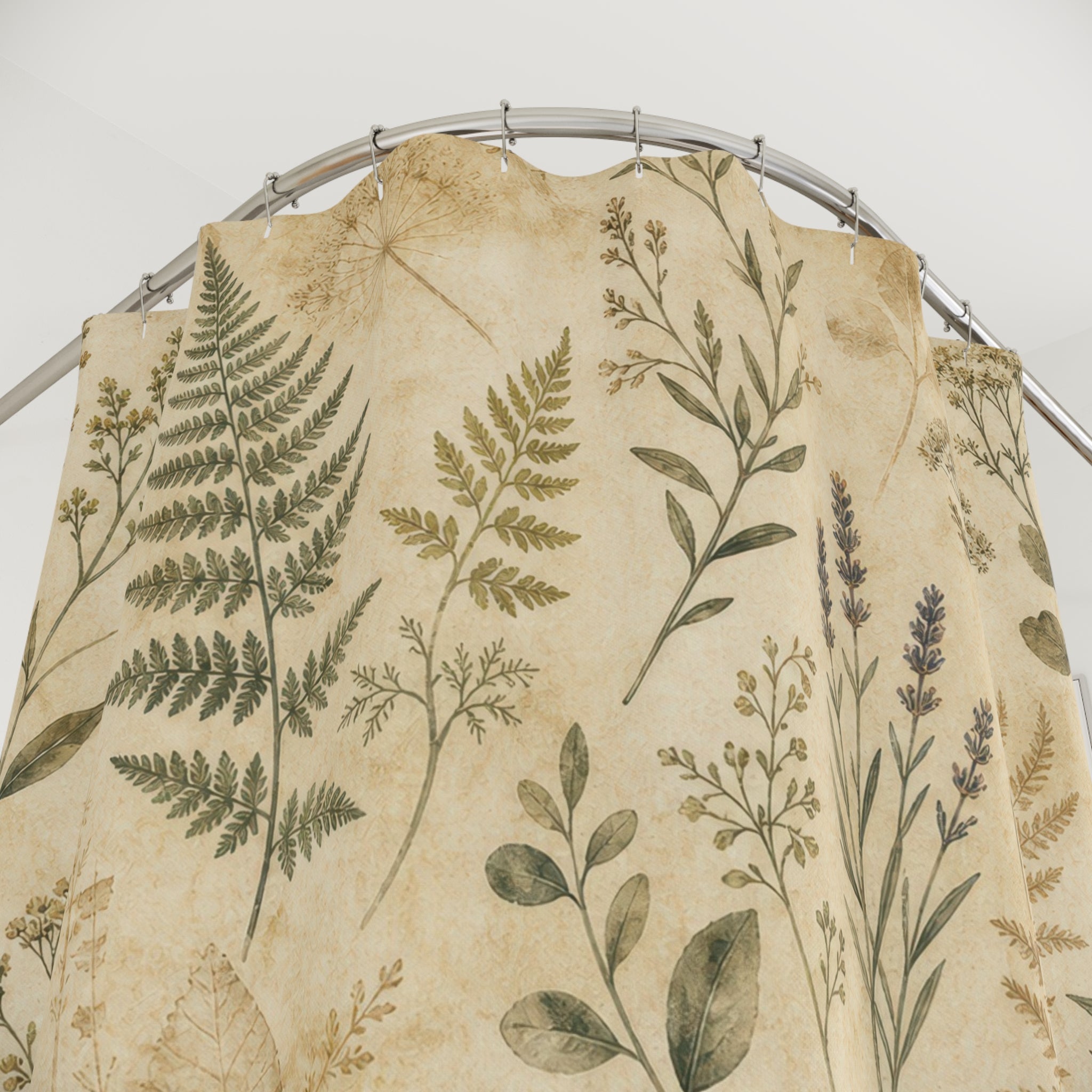 Sage Fern Botanical Shower Curtain