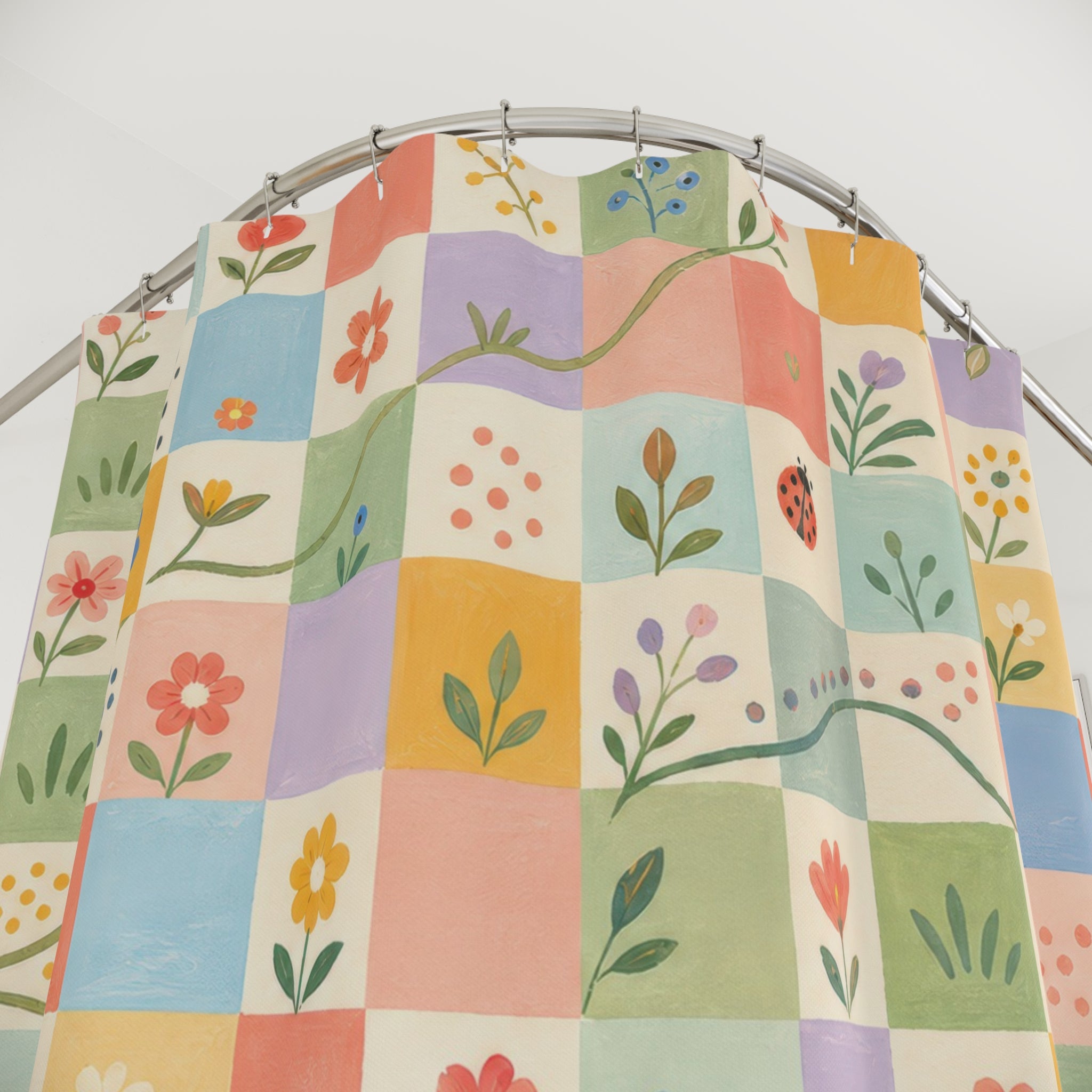 Kids Patchwork Shower Curtain