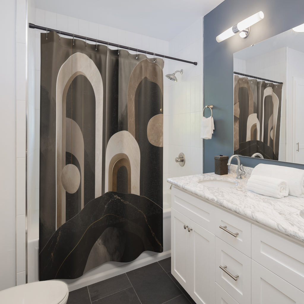Onyx Portals Elegant Shower Curtain