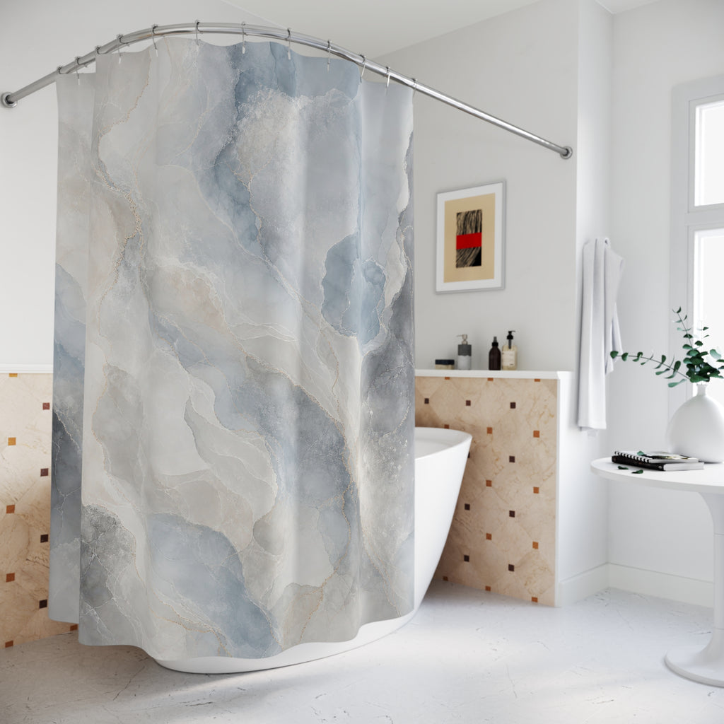 Marble Abstract Stone Shower Curtain