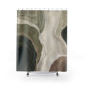 Sage Gray Topographic Line Shower Curtain