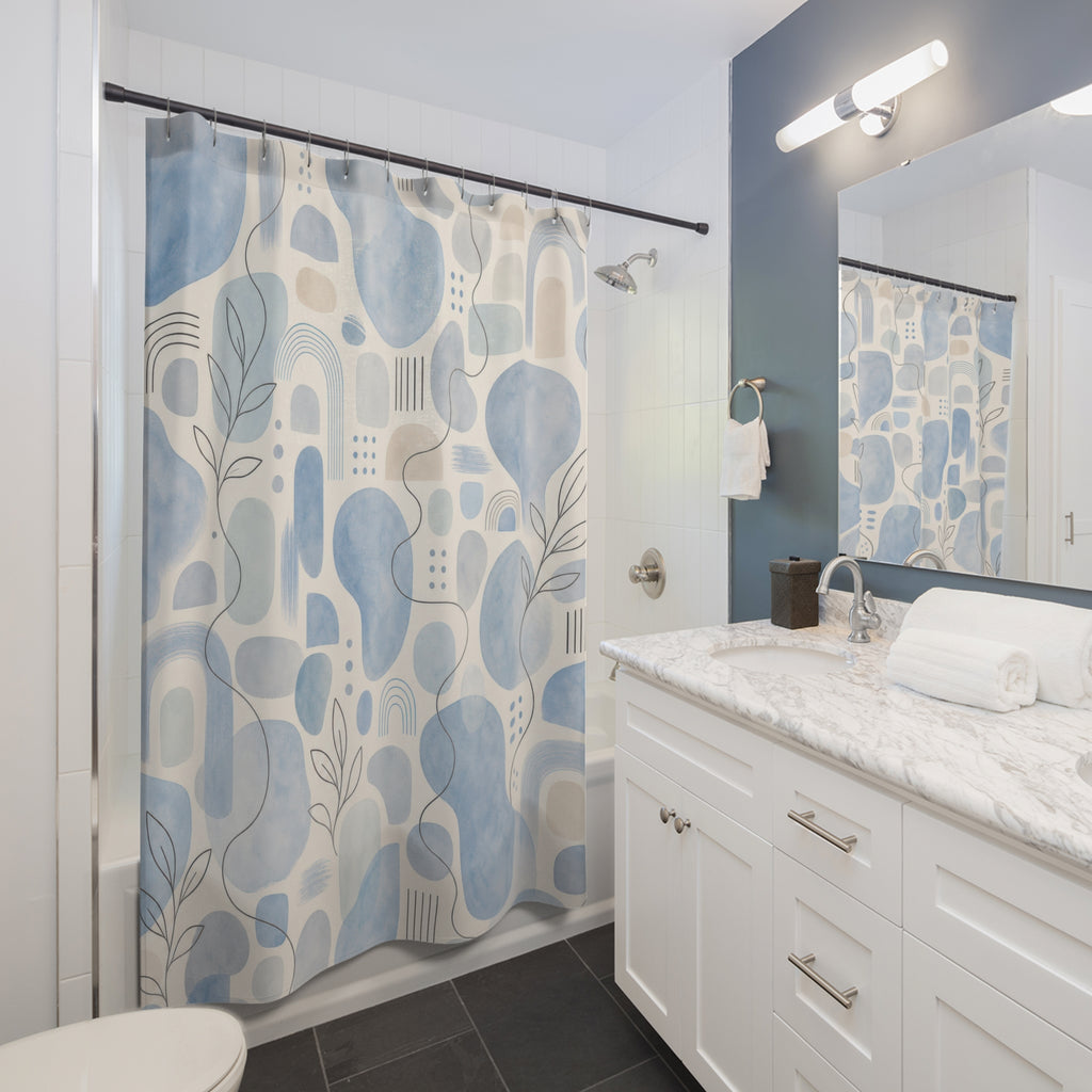 Light Blue Shower Curtain