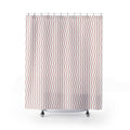 Red & White Wavy Stripe Shower Curtain – Undulating