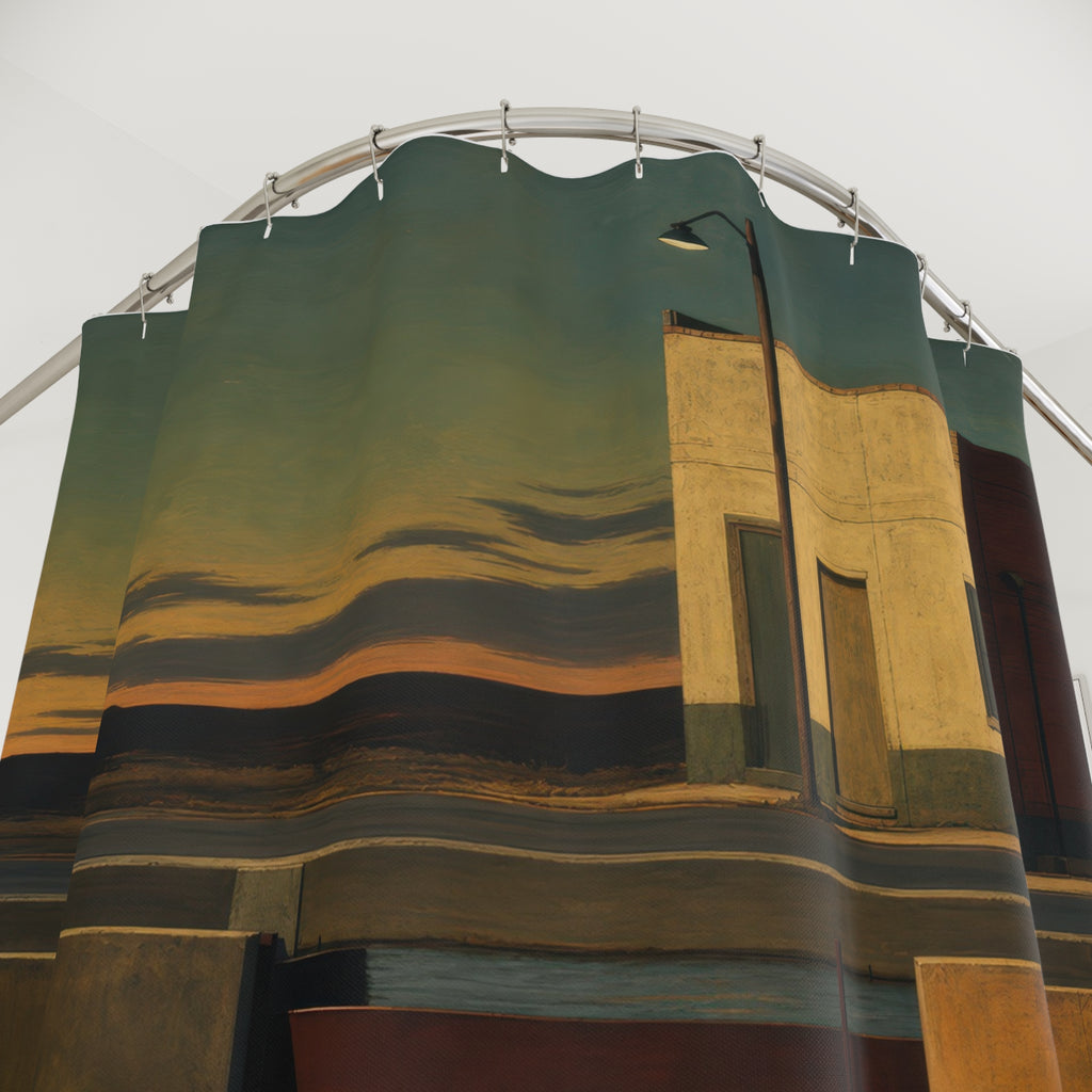 Architectural Falls Print Shower Curtain