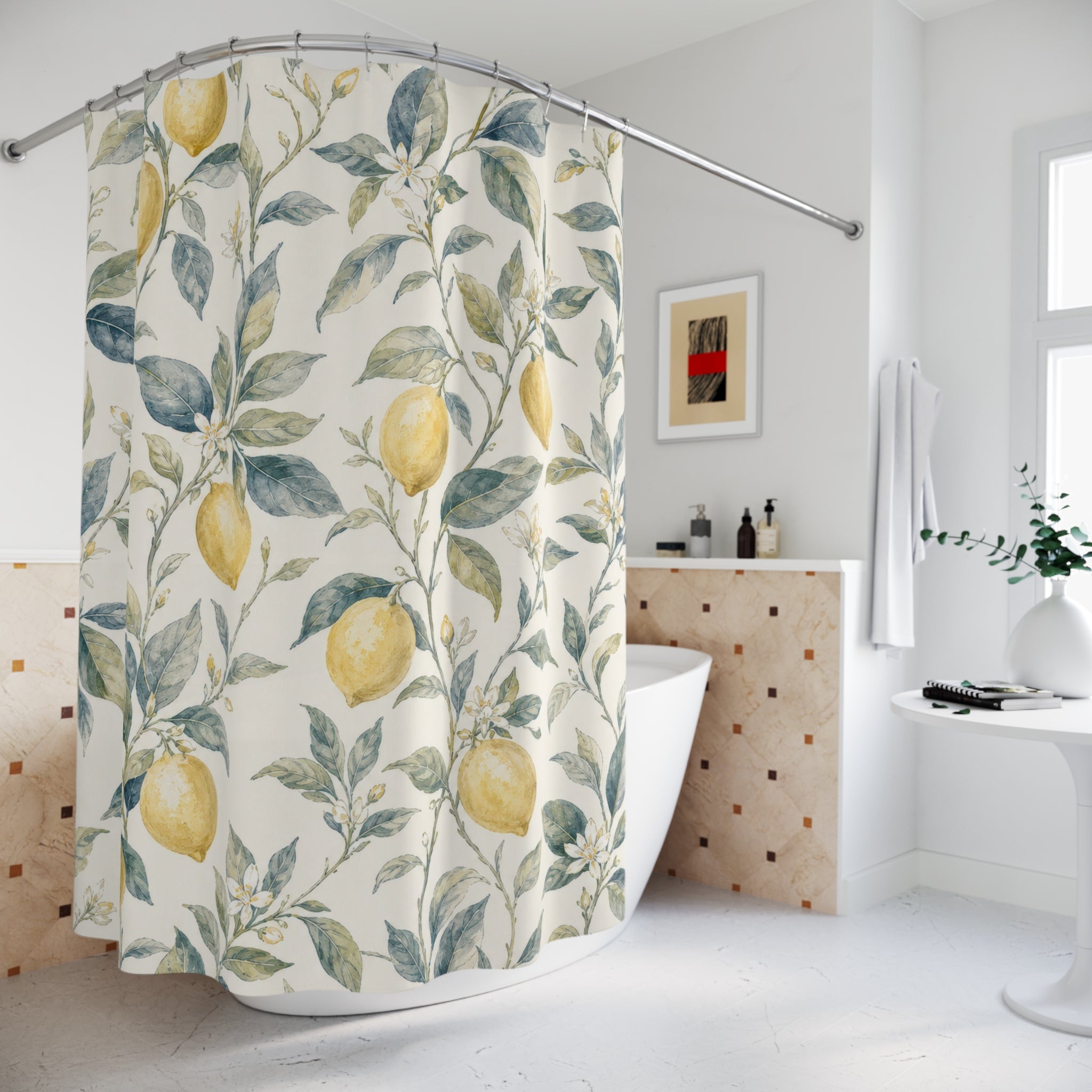 French Country Citrus Branch Shower Curtain
