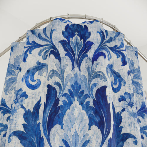 Blue Damask Shower Curtain