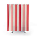 Raspberry Pink Stripe Shower Curtain, Raspberry Red Classic Bathroom Decor, Modern Stripe Bath Curtain, Guest Bath Decor, Home Decor