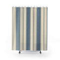 Soft Denim Awning Stripe Shower Curtain
