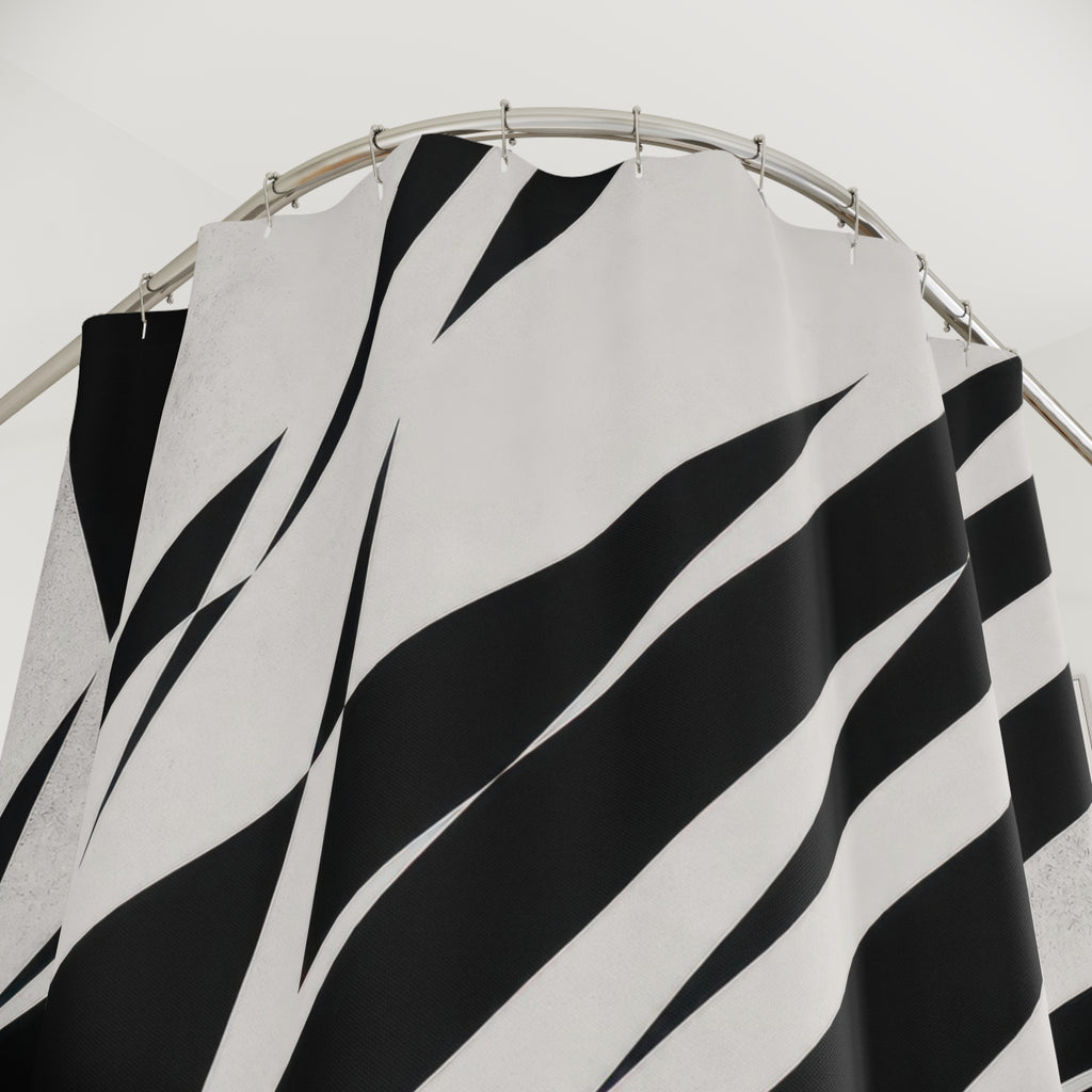 Sharp Diagonal Stripe Shower Curtain
