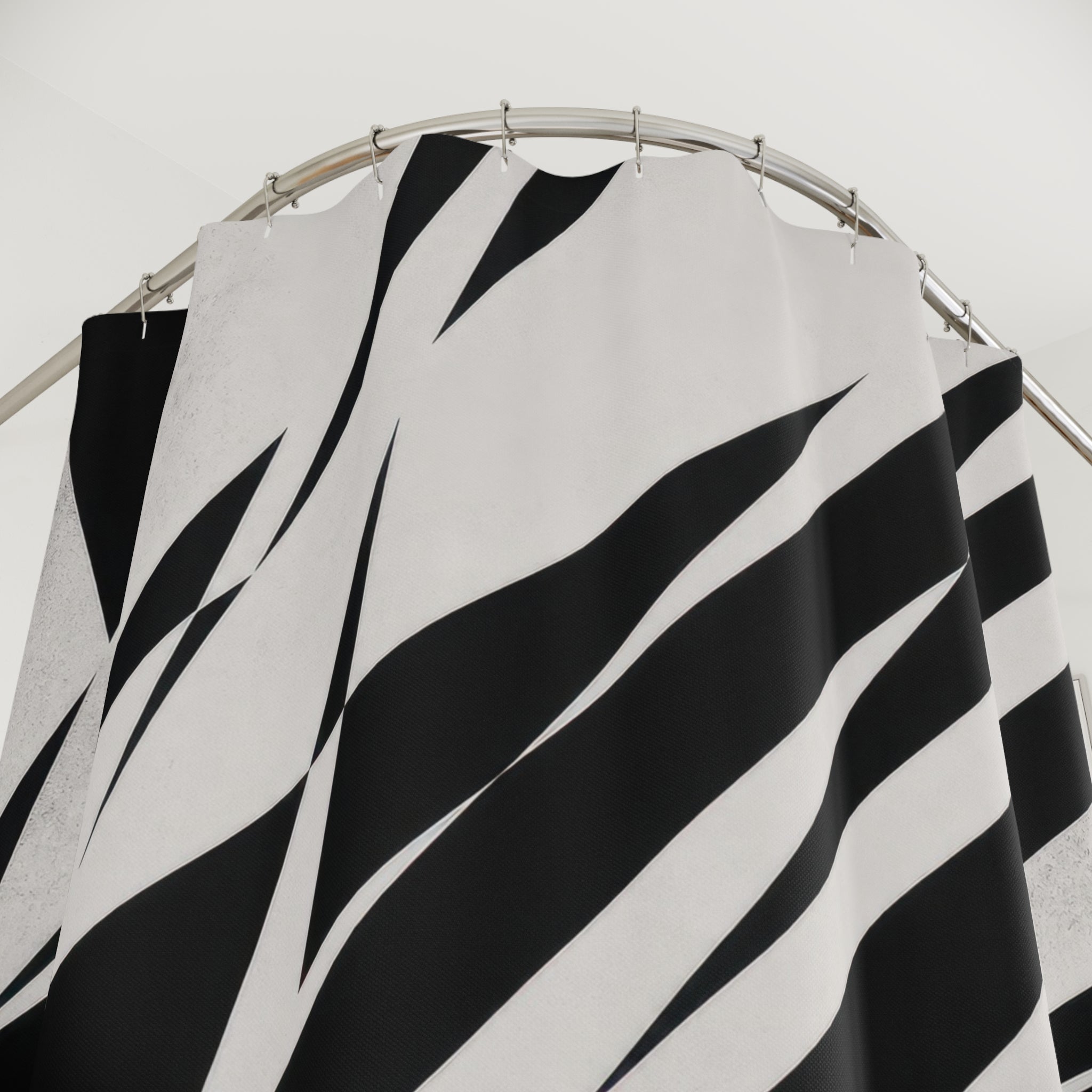 Sharp Diagonal Stripe Shower Curtain