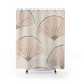 Blush Pink Fan Shape Shower Curtain